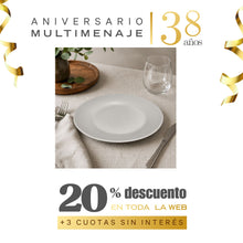 Plato Base Porcelana Blanca 26,25cm - Condor - Aniversario 38 años