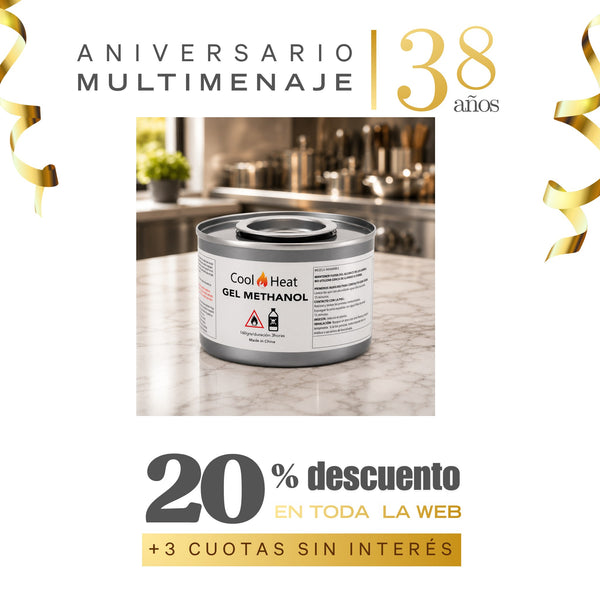 Combustible Gel Para Chafing 160 Gramos - Multimenaje - Aniversario 38 años