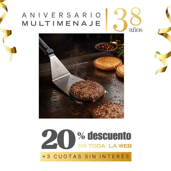 Espátula Angulada Acero Inoxidable 35x11cm - Multimenaje - Aniversario 38 años