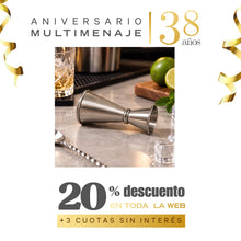 Medidor de Licor Doble Acero Inoxidable 25/50 ml - Multimenaje - Aniversario 38 años