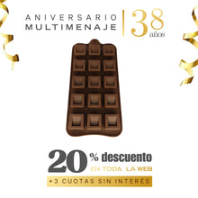 Molde Chocolate Silicona Cuadrado - Multimenaje - Aniversario 38 años