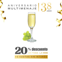 Copa Flauta Versalles 183ml 20x5x5cm - Multimenaje - Aniversario 38 años
