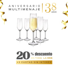 Copa Espumante Riserva 200ml 6x5,5x5,5cm - Bormioli - Aniversario 38 años