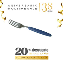 Tenedor Mesa Azul 2,5x19cm - Tramontina - Aniversario 38 años