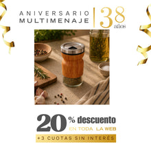 Frasco Condimento Vidrio - Multimenaje - Aniversario 38 años