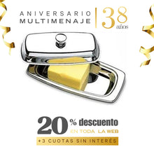Mantequillera Rectangular Acero Inoxidable 20x10x6cm - Brinox - Aniversario 38 años