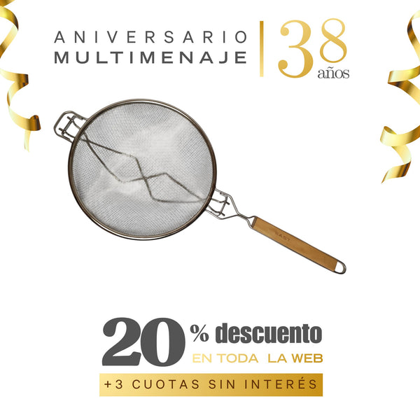 Colador Reforzado 26cm - Multimenaje - Aniversario 38 años