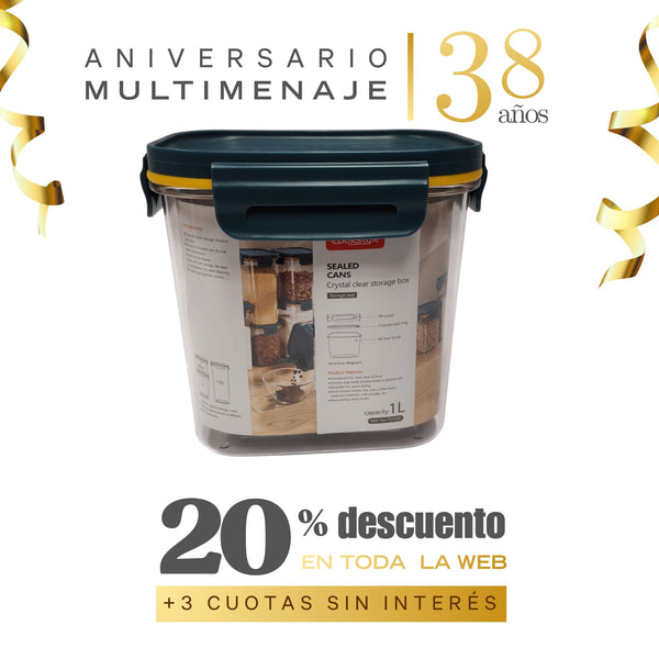 Contenedor Hermético 1lt - Cookstyle - Aniversario 38 años