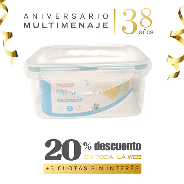 Contenedor Hermético 650ml - Multimenaje - Aniversario 38 años