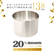 Cortador Aro Moldeador Inox. 8 Cm - Multimenaje - Aniversario 38 años