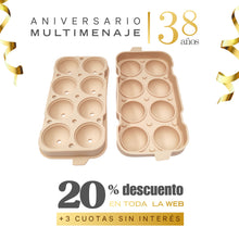 Cubetera Beige 8 Hielos De Silicona Con Forma De Esfera 23x12x5cm - Multimenaje - Aniversario 38 años