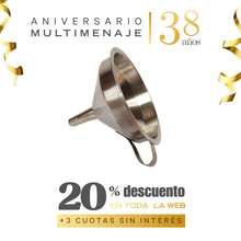 Embudo Con Rejilla De Acero Inoxidable 12cm - Multimenaje - Aniversario 38 años