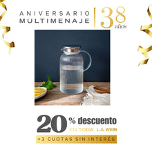 Jarro Borosilicato Con Tapa De Acero Inoxidable 1,5lt - Multimenaje - Aniversario 38 años