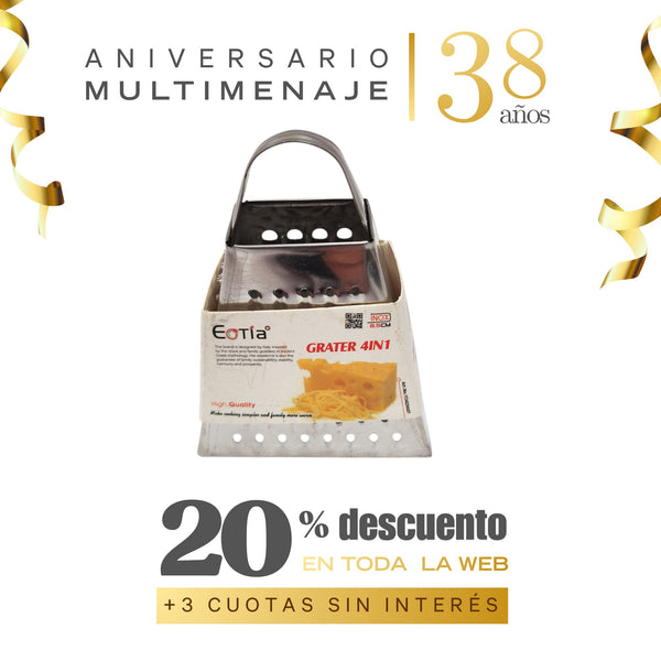 Mini Rallador Inox. 10cm - Eotía - Aniversario 38 años