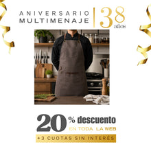 Pechera Para Chef 55x77 cm Algodón y Poliéster Café - Multimenaje - Aniversario 38 años