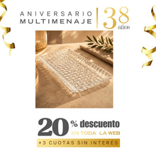 Plato Rectangular Vidrio 25x13 - Multimenaje - Aniversario 38 años