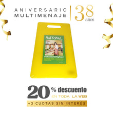 Tabla Amarilla 45x60x1,3 Cm - Multimenaje - Aniversario 38 años