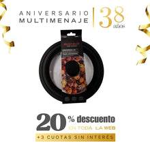 Tapa Olla Vidrio Silicona 18 20 22cm - Multimenaje - Aniversario 38 años