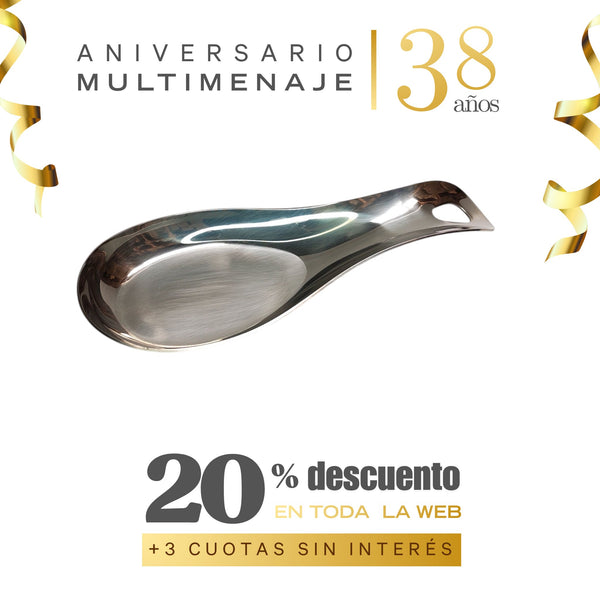 Apoya Cucharas Metálico 21x7,5cm - Multimenaje - Aniversario 38 años