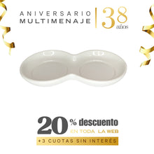 Bandeja Presentación Porcelana Blanca 18,5x9,9x2,4cm - Multimenaje - Aniversario 38 años