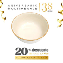 Bowl Cerámica Beige 16,5x6,5cm - Multimenaje - Aniversario 38 años