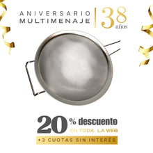 Colador Malla Con Soporte Inox. 25,5cm - Multimenaje - Aniversario 38 años