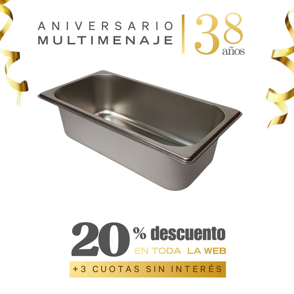 Contenedor Gn 1/3 32,5x17,5x10 - Multimenaje - Aniversario 38 años