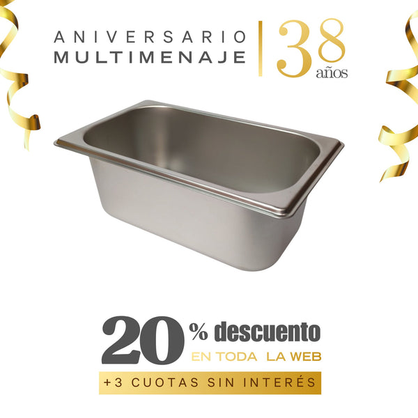 Contenedor Gn 1/4 26,5x16,2x10 - Multimenaje - Aniversario 38 años