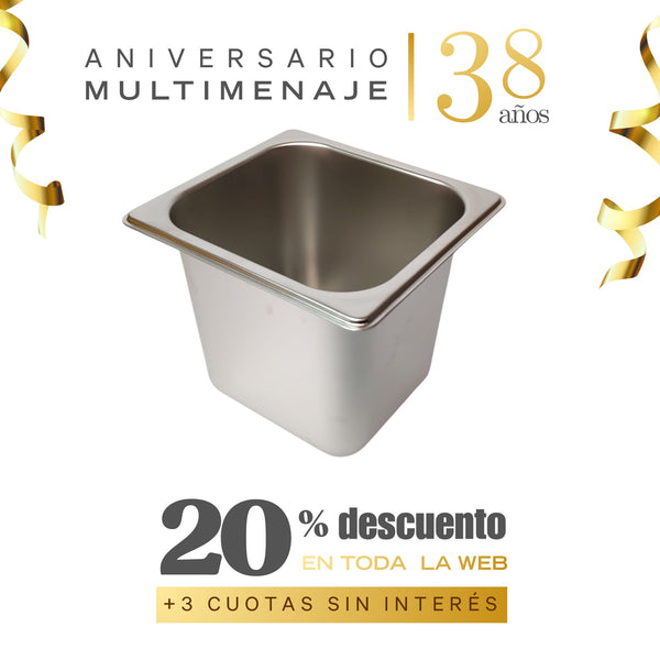 Contenedor Gn 1/6 17,6x16,2x15 - Multimenaje - Aniversario 38 años