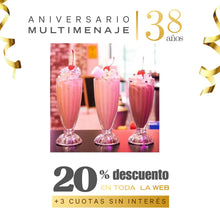 Copa Milk Shake Bahía 300ml 18x8x8cm - Multimenaje - Aniversario 38 años