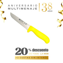 Cuchillo Carnicero 20 cm Acero Inoxidable Amarillo - Martínez y Gascón - Aniversario 38 años