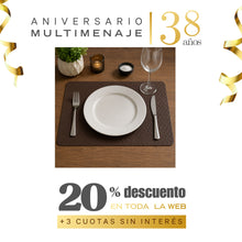 Individual de Ecocuero Chocolate 30x45 cm - Multimenaje - Aniversario 38 años