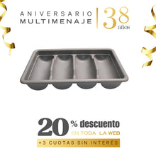 Organizador Cubiertos Gris 52x30cm - Multimenaje - Aniversario 38 años