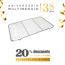 Parrilla Enfriadora Inox. 45x25 - Multimenaje - Aniversario 38 años