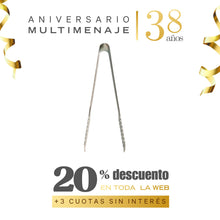 Pinza Hielo Acero Inoxidable 17,6cm - Multimenaje - Aniversario 38 años