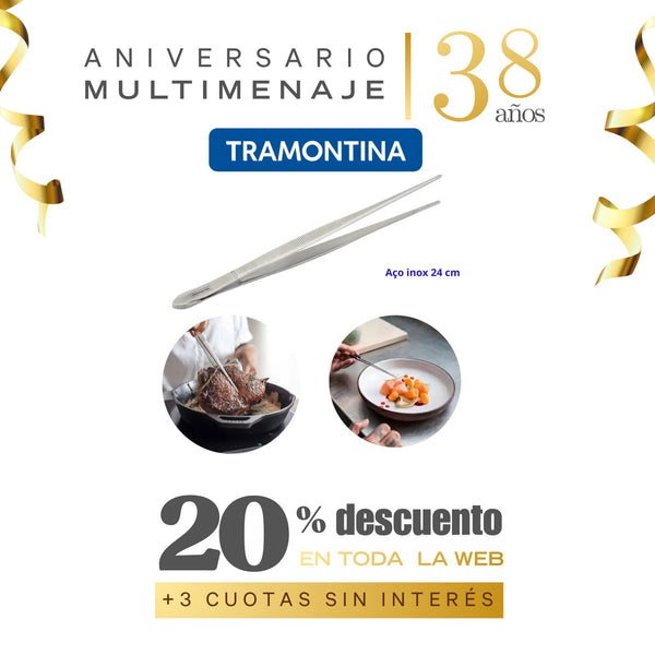 Pinza Precisión Acero Inoxidable 24cm - Tramontina - Aniversario 38 años