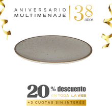 Plato Base Porcelana Rústico 25cm - Tramontina - Aniversario 38 años