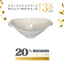 Plato Hondo Oval Porcelana Blanca 27x17x8,5cm - Multimenaje - Aniversario 38 años