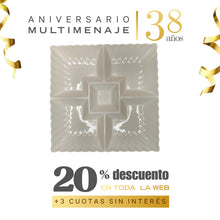 Plato Picoteo Porcelana Blanca 31x4cm - Multimenaje - Aniversario 38 años