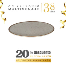 Plato Presentación Porcelana 28 Cm Rústico Marrón - Tramontina - Aniversario 38 años