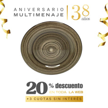 Plato Principal Porcelana Café 23cm - Multimenaje - Aniversario 38 años