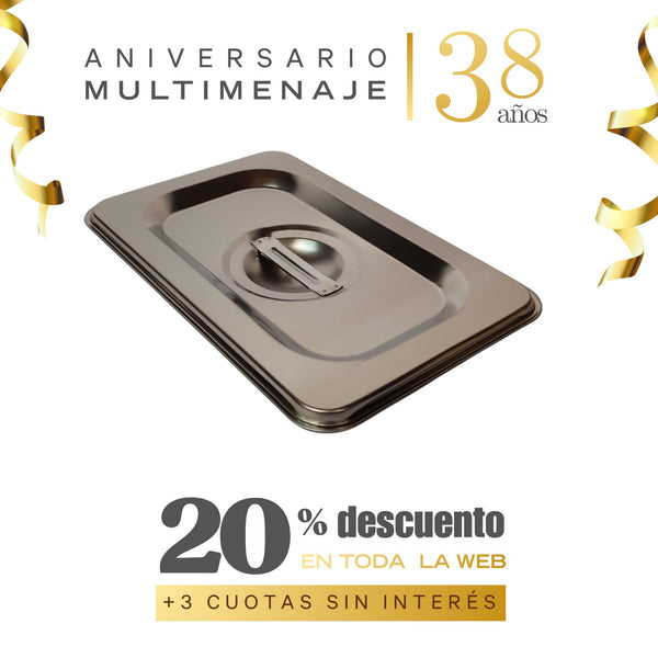 Tapa Contenedor Gn 1/9 17,5x10,8 - Multimenaje - Aniversario 38 años