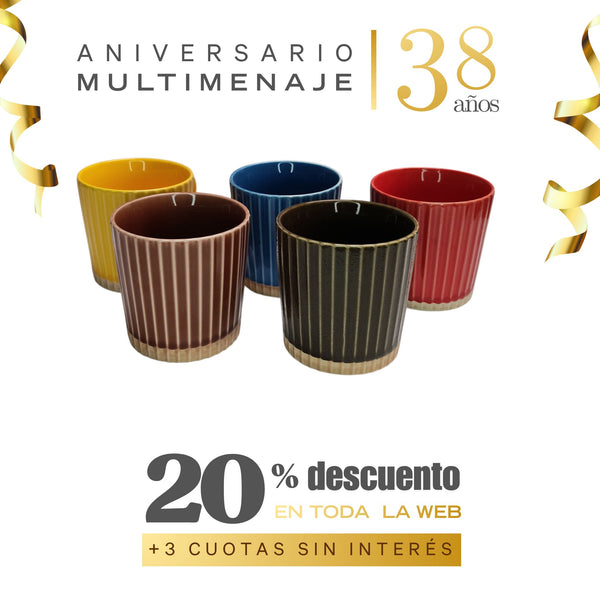 Tazón Cerámica 9,5x9,5cm 420ml - Multimenaje - Aniversario 38 años