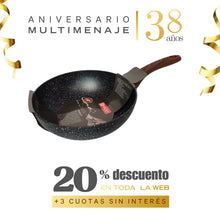 Wok Inducción Granito 24cm Multimenaje - Aniversario 38 años