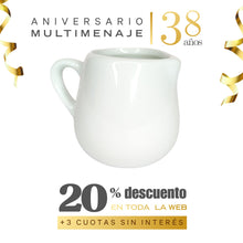 Cremero Con Asa Porcelana Blanca 50 Cc - Multimenaje - Aniversario 38 años