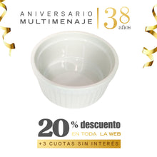 Pocillo Suflé Porcelana Blanca 11cm - Multimenaje - Aniversario 38 años