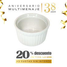 Pocillo Suflé Porcelana Blanca 6,5 Cm - Multimenaje - Aniversario 38 años
