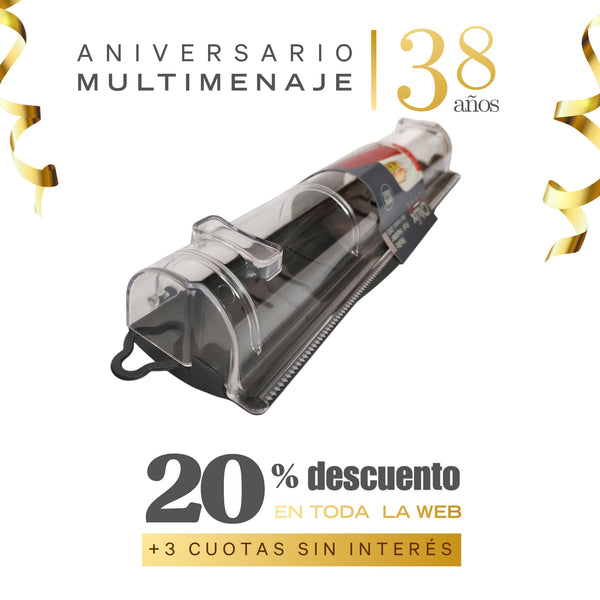 Porta Rollo Plástico 34x8x5 - Lux - Aniversario 38 años