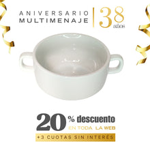 Taza Consomé Porcelana Blanca 10cm - Multimenaje - Aniversario 38 años
