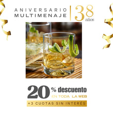 Vaso Whisky Bajo Manhattan 340ml 10x8x8cm - Cristar - Aniversario 38 años
